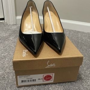 Christian Louboutin Kate 55MM Black Patent Leather